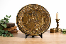 Grand plateau ancien en cuivre