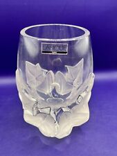 Lalique Vase -  Hedera Crystal HEDERA Vase with Ivy Leaves 17.3cm / 6.8in Rare