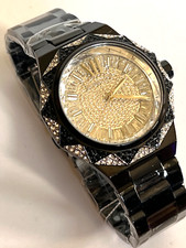 MICHAEL KORS  MK4692 Raquel Pave Black Oversized Crystal Watch BNWT GiftBox $550
