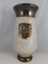 POT VASE PUBLICITAIRE GRES VERNI NOUVELLE GAZETTE SIGNE LOSSON HAUT 25.5CM SA70