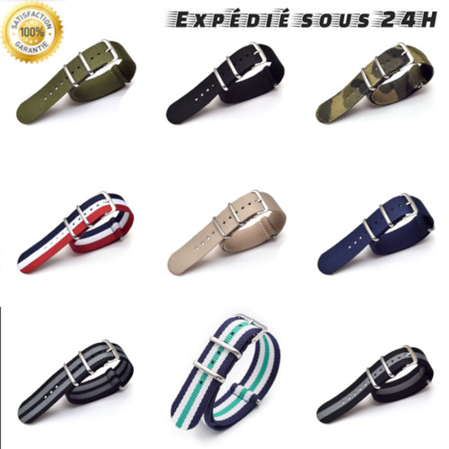 Bracelet montre nato 20mm - ,