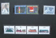 timbres belges : année 1985 COB n° 2166 à 2173 ** Locomotives / graveur / parti 