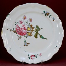 assiette (2) HANNONG Faïence fine signée JH39  1765-1773