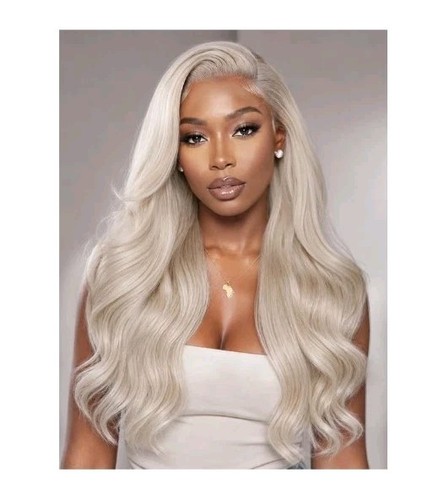 Long platinum blonde wig - platinum, hd