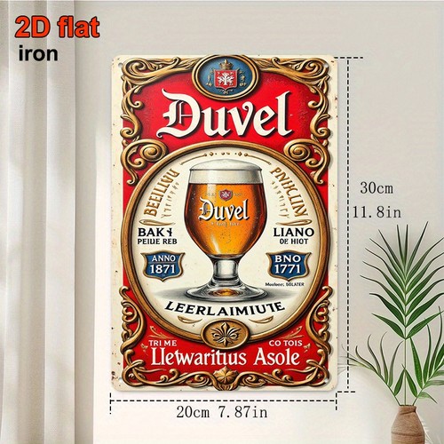 Duvel beer vintage tin metal - beer,