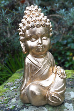 3510 or  PROMOTION  BOUDDHA  FIGURINE STATUETTE  MOINE BOUDDHISTE TIBETAIN 25 cm