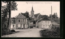Old postcard Authon-du-Perche, Rue de Chartres 