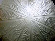 Era Lalique Müller White Molded Glass Paste Basin Chandelier Pendant D - 35 cm