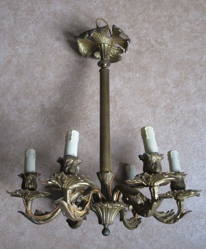 Lustre ancien bronze doré - ancien, en