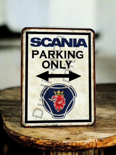 Plaque métal vintage scania - métal,