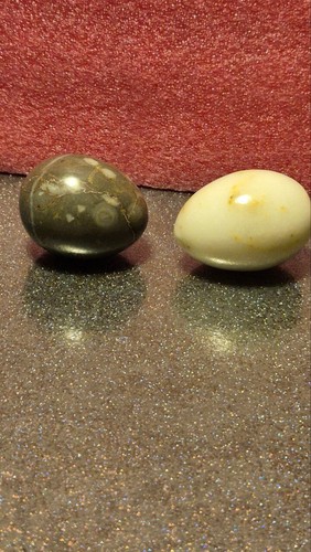 Deux oeufs onys marbre - en, onys/marbre/