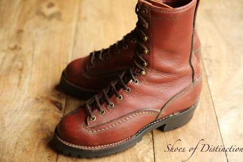 Bottes derby cuir marron - en,