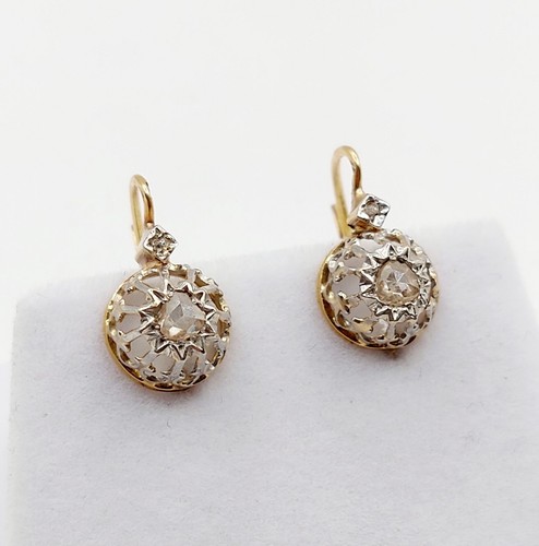 Dormeuses antique 18k et - or,