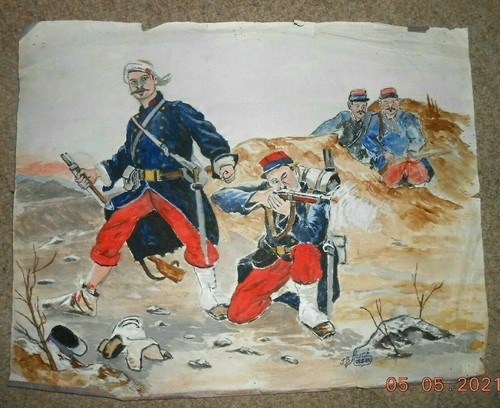 Aquarelle dessin militaires - dessin,