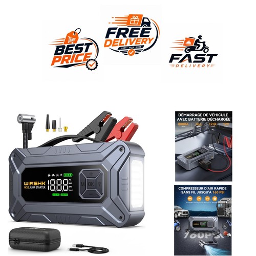 Booster batterie voiture 8000a - booster,