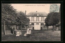 Old postcard Faverolles, Place de la Mairie 1906 