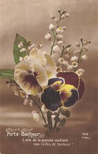 CP PORTE-BONHEUR PENSEES