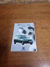 Peugeot Partner Owners Manual Handbook M49 mk1 1996-2002