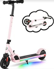 Trottinette Électrique Rose Pliable Pour Enfants Moteur 150W Écran LED