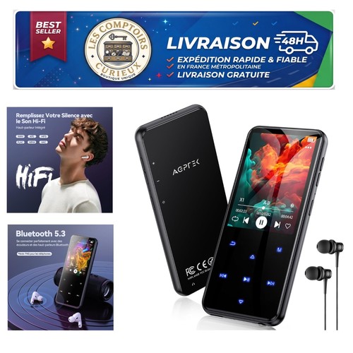 Agptek lecteur mp3 64go - lecteur,