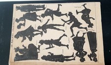 Chinese shadow board for shadow theatre "LE MALADE IMAGINAIRE" 19th century