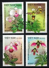 VIETNAM 2023 PAPHIOPEDILUM (VENUS SLIPPER) ORCHID FLOWERS COMP. SET OF 4 STAMPS