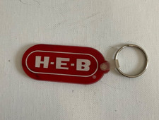 Vintage HEB Grocery Store Red Rubber Keychain