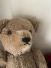 Antique Teddy Bear Straw and Teddy Bear