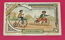 CHROMO 1890-1900 PLANTER'S CHOCOLATE ANTIQUE TOYS VELOCIPEDE DRAISIENNE