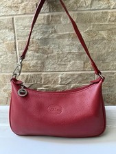 Longchamp Red Leather Baguette
