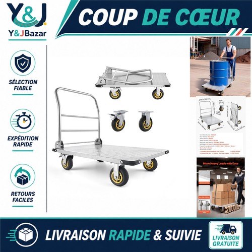 Chariot plateforme pliable