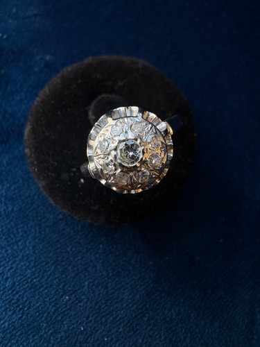 Bague sertie diamant - diamant, ancien