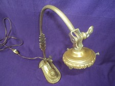 ANCIEN PIED DE LAMPE BRONZE ART NOUVEAU/DECO TULIPE MULLER DAUM PATE DE VERRE