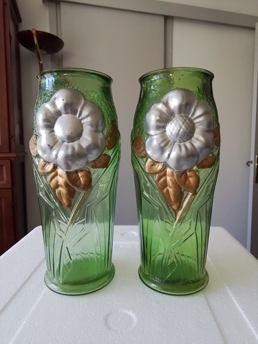 Paire vases art deco - vases, en