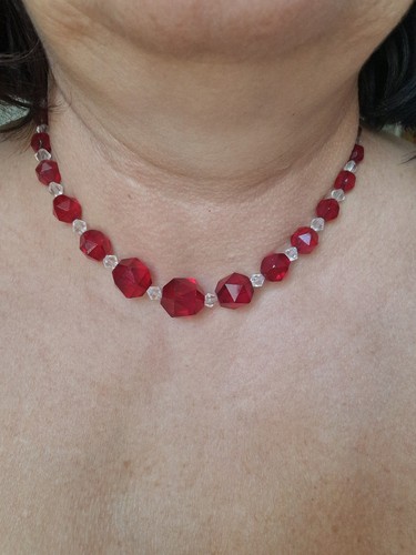 Collier perles verre murano - collier,