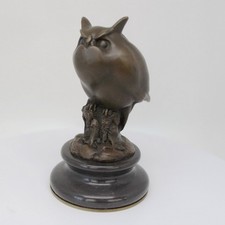 Statue Sculpture Chouette Hibou Oiseau Animalier Style Art Deco Style Art Nouvea
