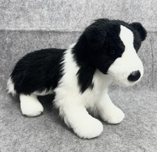 16” Douglas Chase Border Collie Plush #2001 Black White Dog Brown Eyes 2015