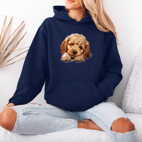 Sweat capuche femme chiot - capuche,