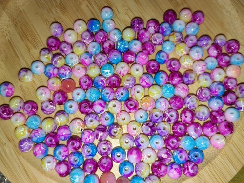 100 perles verre 8mm - 100, en