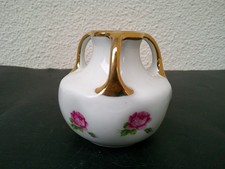 VASE ART DECO DENBAC N° 282 DECOR FLEURI TRECY PORCELAINE R ROUSSEAU