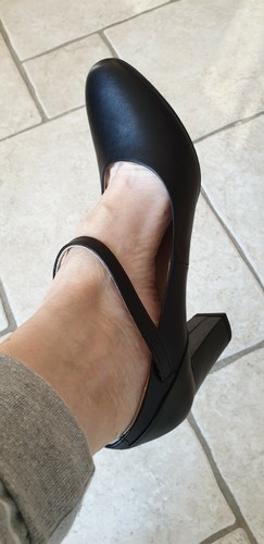Escarpins cuir noir - , san