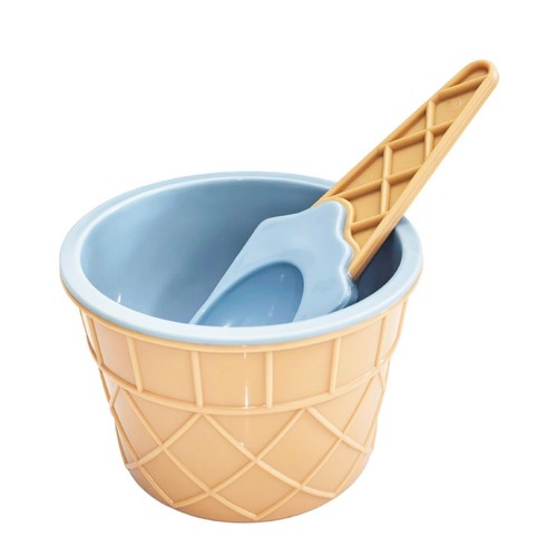 Coupe glace avec cuillères - à,