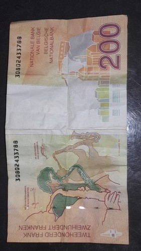 Billet 200 francs belges - billet,