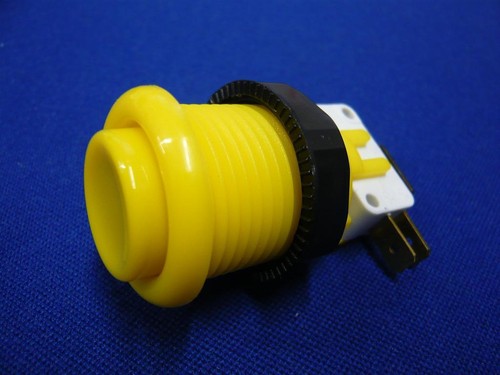 Bouton jaune borne arcade - jaune,