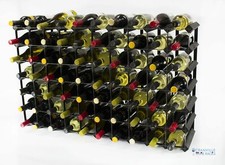 Cranville Vin Rack Rangement 70 Bouteille Noir Teinture Bois Et Métal Assemblés