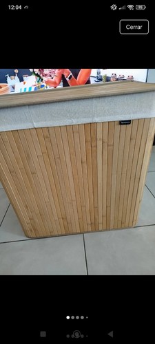 Panier linge bambou beige - panier,