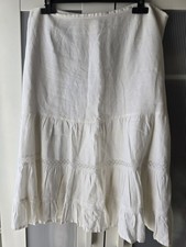 123 Jupe mi-longue blanche en