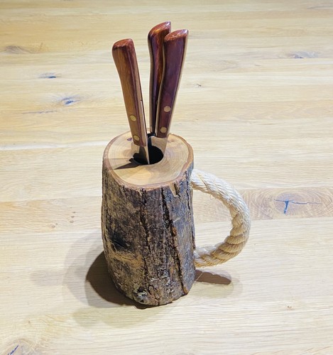 Porte couteaux buche bois - porte, de