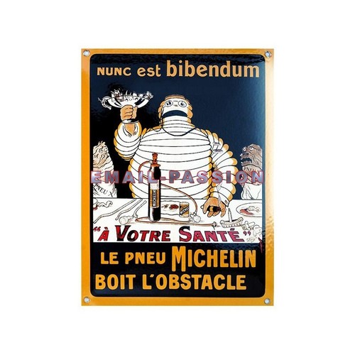 Plaque émaillée bibendum - ,