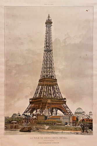 Tour eiffel chromotypogravure - tour,